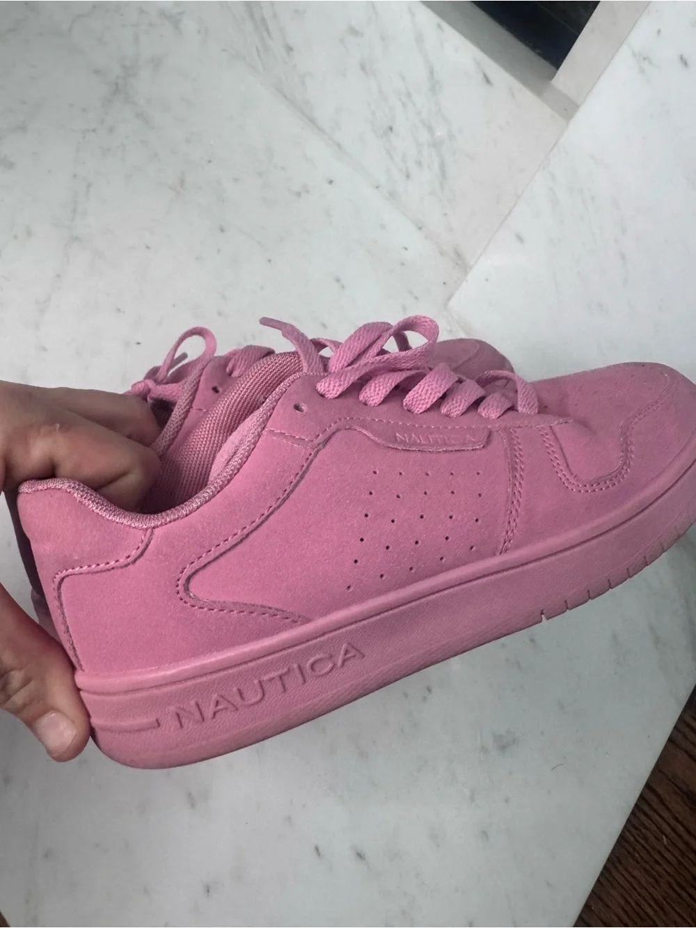 Nautica Stafford / Ivan Low-Top Sneakers Blush Pink lace up tennis shoes Girls 3